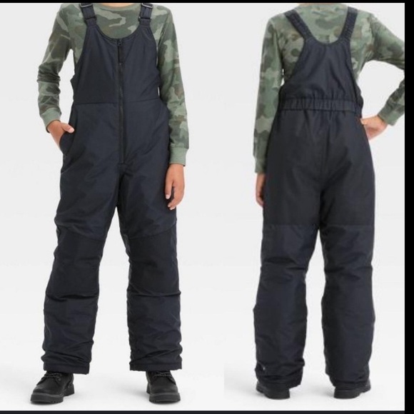 Solid Parka Jacket Cat & Jack ,Snow overalls All In Motion gloves Black set - Picture 4 of 7